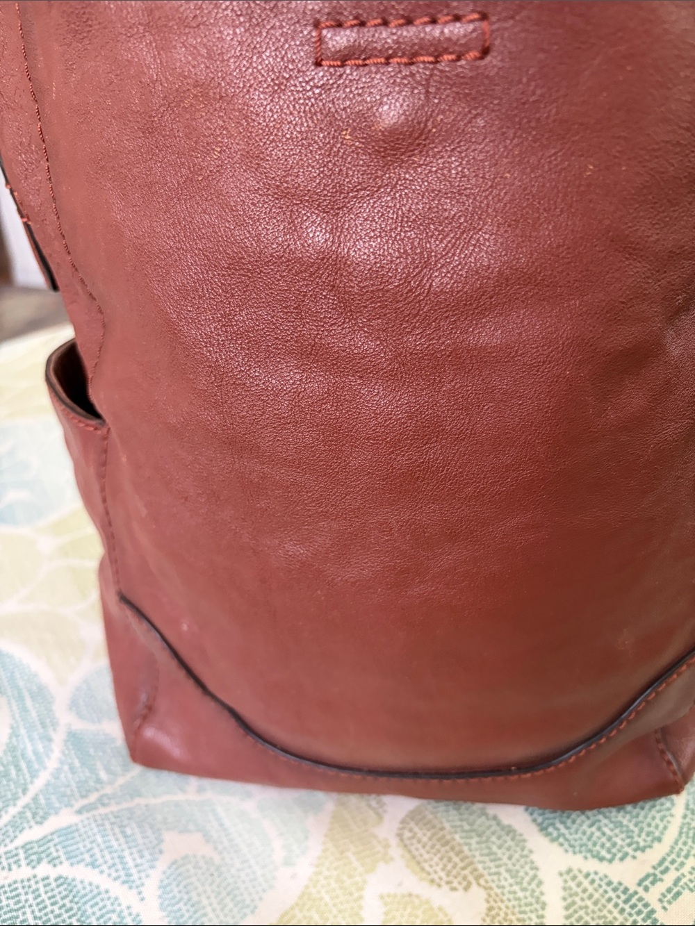 Frye Rust brown leather bucket bag - Picture 3 of 6